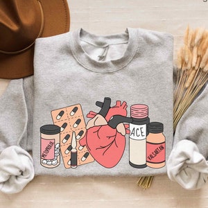 Anatomical Heart Sweatshirt, Cardiology ICU CVICU Cardiac Rehab Nurse Sweater, Heart Doctor Graduation Gifts, PA Physician Assistant Gift