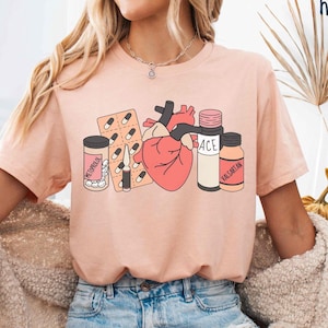 Anatomical Heart Shirt, Cardiology T-Shirt ICU CVICU Nurse in the Making Tee, Heart Surgeon Medical Student Cardiac Rehab Graduation Gifts