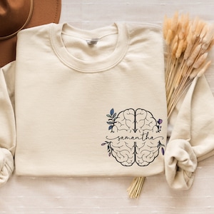 Personalized Neuroscience Sweatshirt, Custom Neuroscientist Shirt, Neuro ICU Nurse Graduation Gifts, Neurology Brain Doctor Sweater