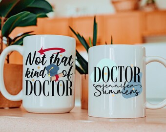 Personalized PhD Graduation Mug, Custom Funny Coffee Mug for Med School Graduate, Doctorate Degree PhD Gift For Him, PhD Gift for Her