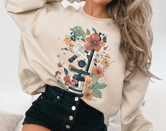 Felpa con cappuccio per biologia microbiologica, maglione per microscopio da laboratorio, regalo di laurea per biologo, microbiologo, tecnico di laboratorio medico, tecnologo