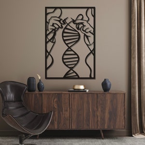 DNA Double Helix Metal Wall Art, Molecular Biology Genetics Genealogy Graduation Gift, Genetic Counselor Metal Sign, Medical Office Wall Art