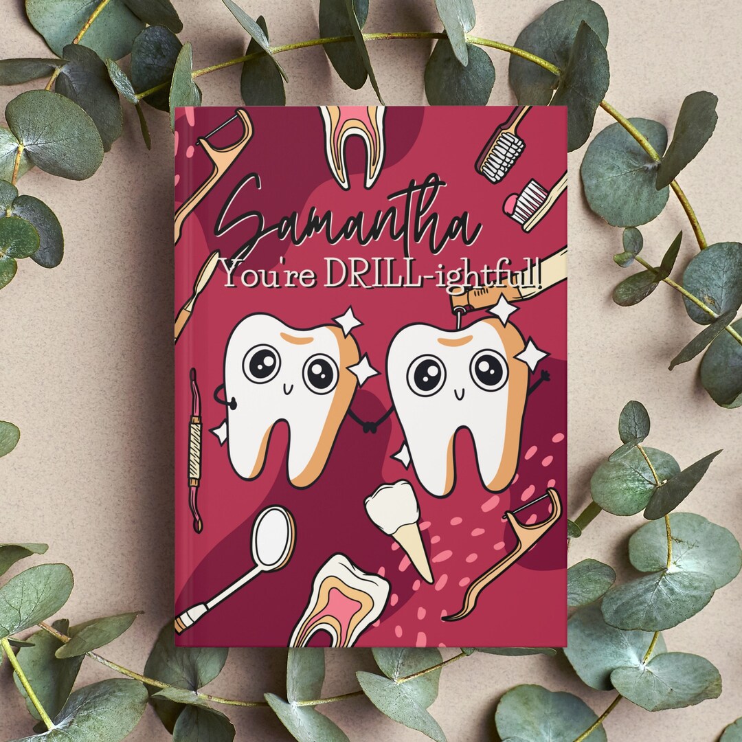 Personalized Dental Hygiene Notebook, Tooth Fairy Dentist Hygienist