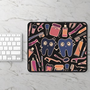 Dental Hygiene Mouse Pad, Cute Gift for Dentist, Dental Nurse Dental Assistant Gifts Tooth Fairy Future Dentist Dental Hygienist Graduation