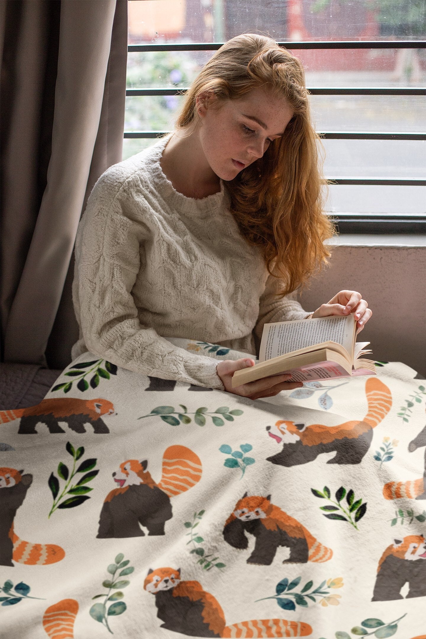 Red Panda Fleece Blanket Etsy Canada