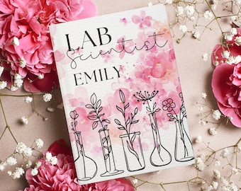 Personalisierte Laborwissenschaftlerzeitschrift, Chemielabor-Wissenschaftsgeschenk, MLT medizinisches Labortechniker-Notizbuch, Chemiker PhD-Abschlussgeschenke