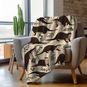 Otter Print Pattern Blanket