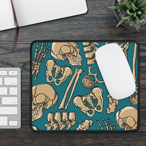 Human Anatomy Skull Bones Skeleton Orthopedic Mouse Pad for Future Doctors, Nurse in the Making, Teacher, Med School Student Graduation Gift
