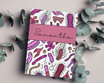 Cuaderno de microbiología personalizado, diario personalizable para farmacéutico especializado en enfermedades infecciosas, regalo para microbiólogo, regalos para profesores de biología celular