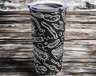 Microbiology Mug Tumbler 20oz, Microbiology Gifts, Graduation Gift, New Microbiologist Travel Mug, Biology Teacher Gift