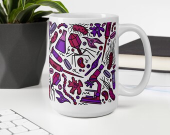 Microbiology Mug, Future Microbiologist Graduation Gift, Biology Teacher Gift, Infectious Disease Pharmacist Mug, New Microbiologist Gift