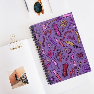 Microbiology Spiral Notebook, Microbiology Gifts, Graduation Gift, New Microbiologist Journal, Biology Teacher Gift
