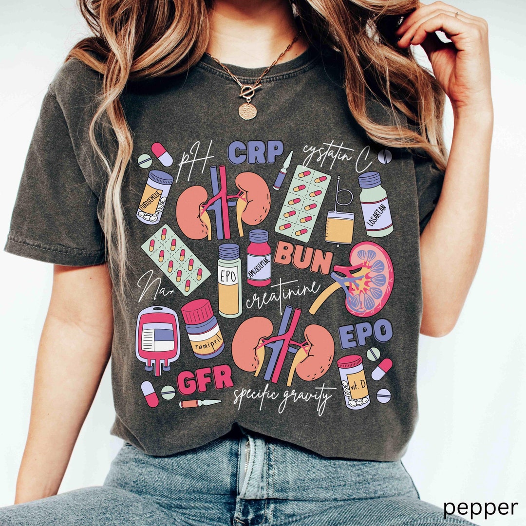 Nephrology Nurse Shirt, Dialysis Tech Urology Nurse T-shirt, Kidney ...