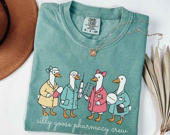 Funny Pharmacy Tech T-Shirt, Silly Goose Pharmacy Shirt, Pharmacology Nurse Pharma School Graduation Gifts, Gift for Pharmacist