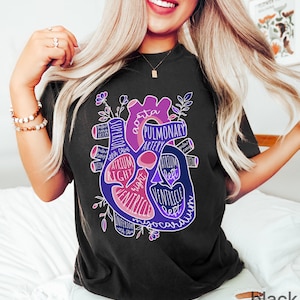 Anatomical Heart Shirt, Cardiology T-Shirt ICU CVICU Nurse in the Making Tee, Heart Surgeon Medical Student Cardiac Rehab Graduation Gifts