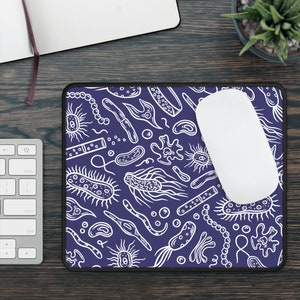 Microbiology Mouse Pad, Microbiology Gifts, Graduation Gift, Infectious Disease, Microscopic Bacteria Viruses, Clinical Laboratory Mouse Pad