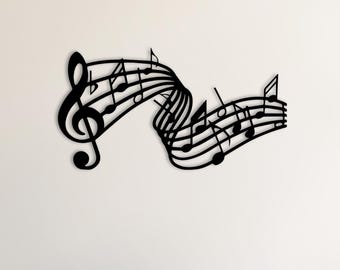 Music Notes Metal Wall Art: Home and Studio Decor for Musicians
