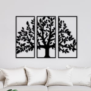Tree Metal Wall Art, Metal Wall Decor, Nature Wall Art, Floral Wall Art, Room Wall Decor, Tree Of Life Art, Living Room Decor, New Home Gift