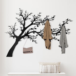 Flower Metal Coat Rack, Tree Clothing Rack, Coat Hanger, Metal Wall Art Hanger, Hat Hanger, Key Rack, Modern Coat Rack, Nature Hanger Signs,