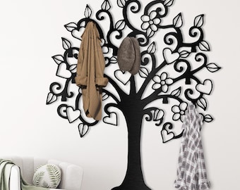 Tree Metal Coat Rack, Flower Clothing Rack, Coat Hanger, Metal
