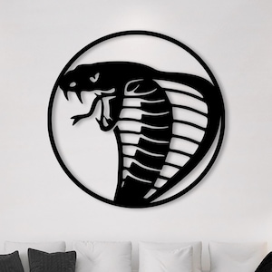 Cobra Metall Wandkunst: Gothic Python Schlange Hängende Dekor