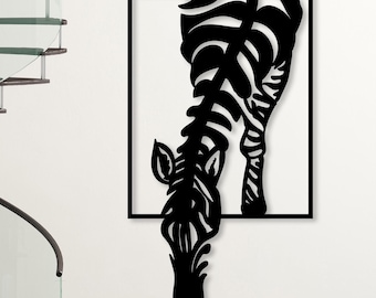 Zebra Metal Wall Art: African Safari Rustic Decor