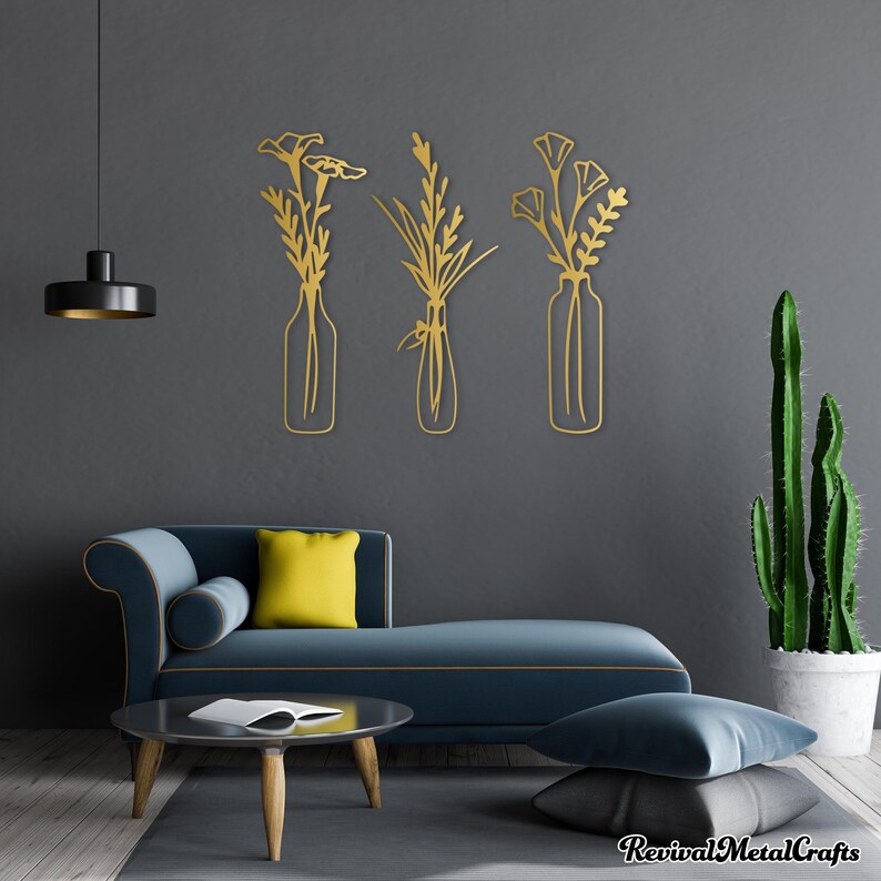 Flower Metal Wall Art, Floral Metal Wall Decor, New Home Gift, Flower