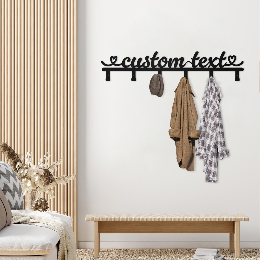 Custom Coat Racks Custom Metal Coat Rack, Personalized Wall Hanger, Welcome Home Decor - Etsy