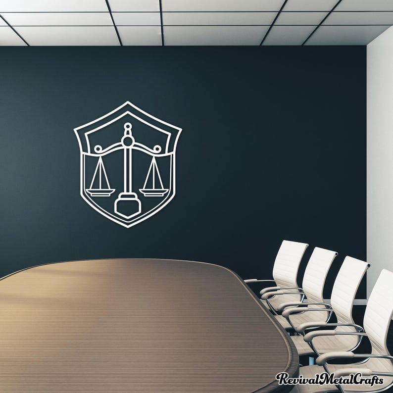 Scales of Justice Metal Wall Art: Custom Lawyer Office Decor Gift - Etsy
