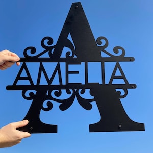 Custom Monogram Metal Wall Art, Personalized Gift, Unique Letter Decor, Custom Metal Sign, Last Name Signs, Wedding Gifts