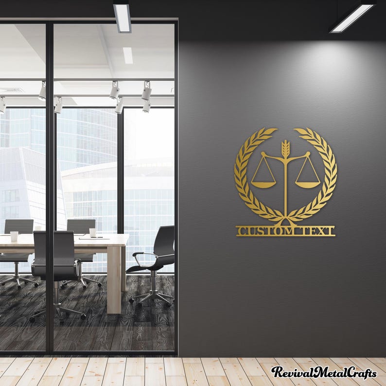 Custom Lawyer Metal Wall Art, Scales of Justice Office Decor - Etsy