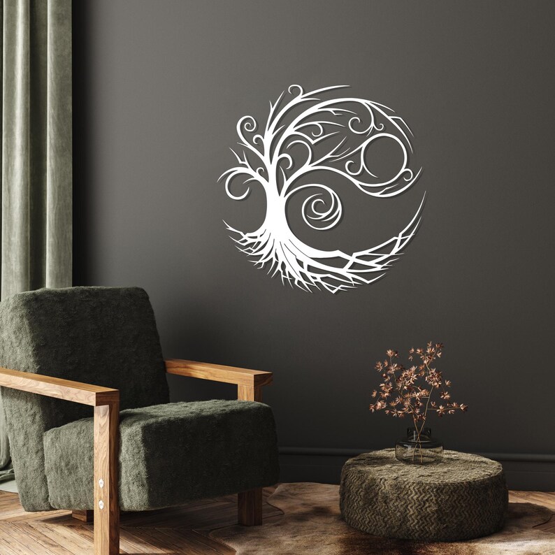 Family Tree Metal Wall Art: Roots, Heritage, Tree of Life Decor - Etsy