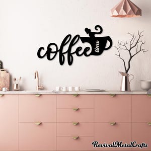 Coffee Metal Wall Art, Coffee Lover Gifts, Coffee Wall Decor, Coffee Bar Signs, Kitchen Metal Wall Art, Kitchen Gifts, Coffee Shop Bar Decor