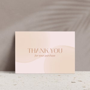 Small Business Thank You Card Template, Brand Thank You Package Insert, Modern Business Thank You, Thank You For Your Purchase, Editable