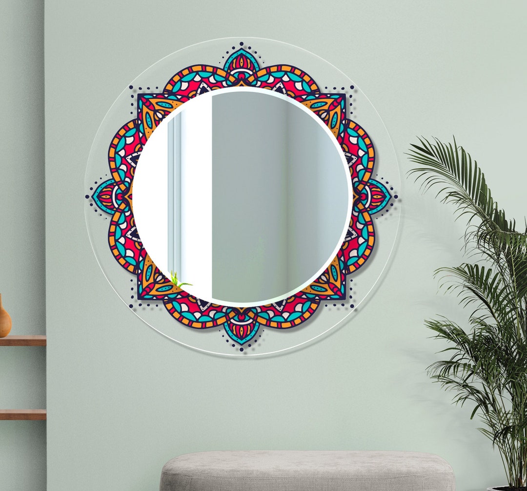 Transparent Boho Wall Mirror for Bathroom Wall Decor for Bedroom