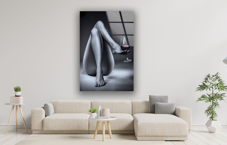 Naked Woman Erotic Art Nude Wall Art Tempered Glass Wall Art - Etsy