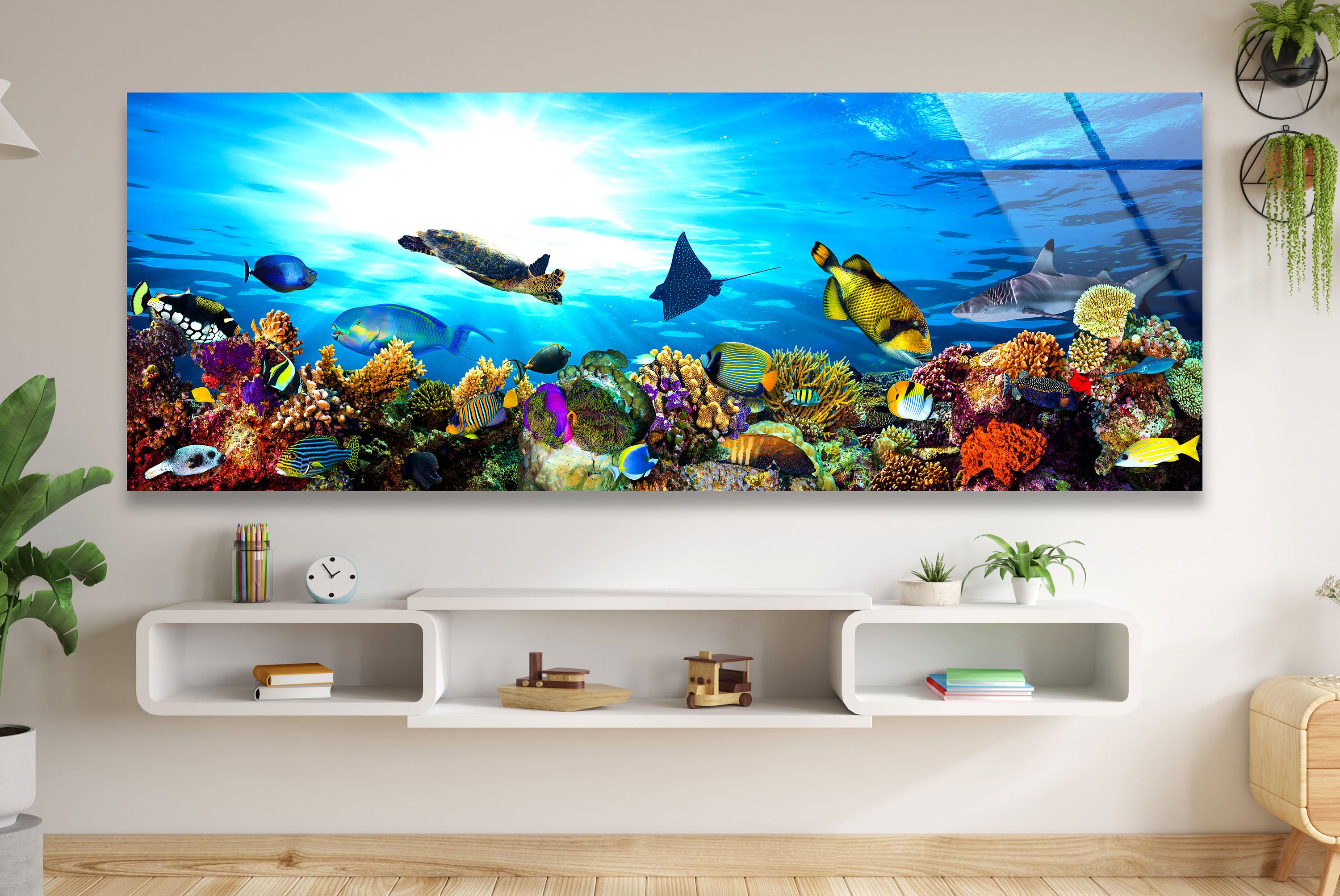 Tempered Glass Wall Artpanoramic Wall Art Aquarium Wall Etsy