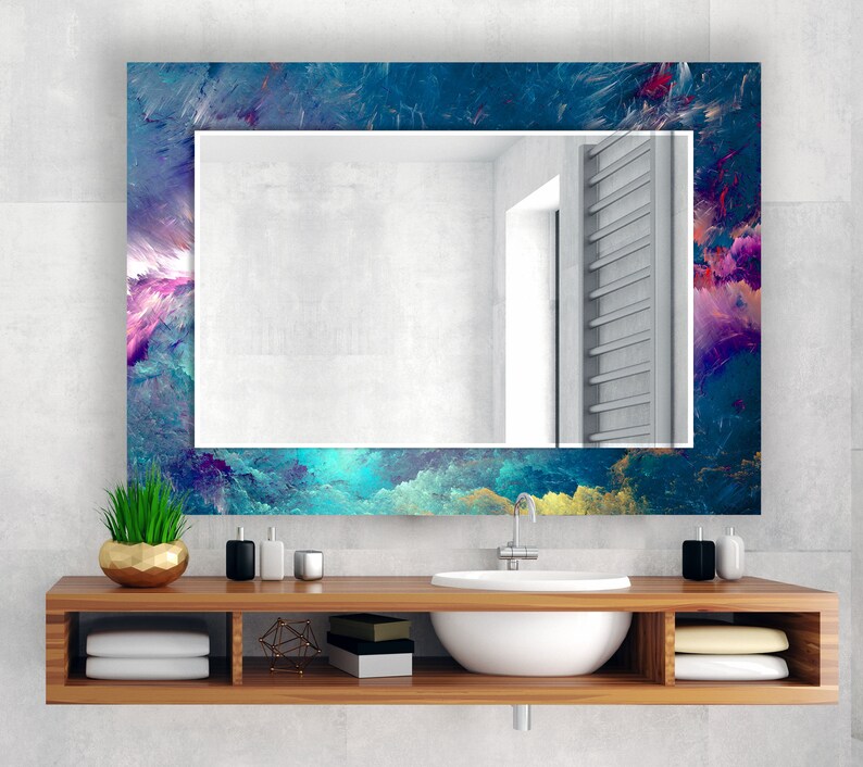 Tempered Glass Mirror Large Wall Mirror Aesthetic Mirror Etsy