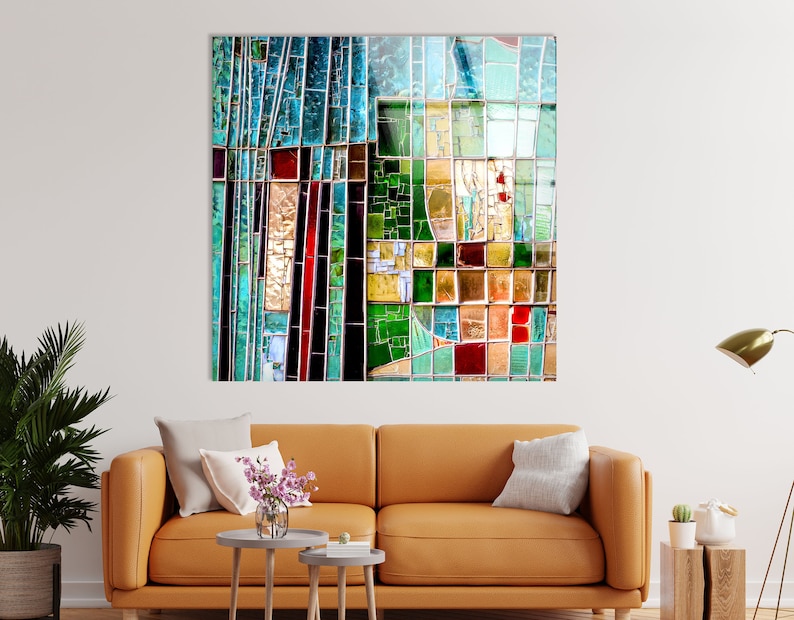 Tempered Glass Wall Art-stained Glass Wall Decor-glass Home - Etsy