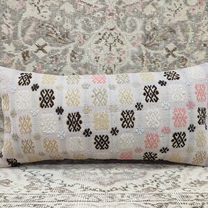 Handwoven Kilim Pillow, 12x24 Pillow Cover, Pillows, Decorative Pillow, Bohemian Kilim Pillow, Striped Kilim Pillow Cover, KA051