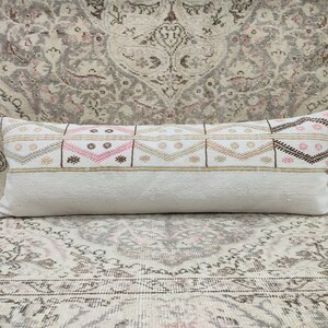 Bohemian Kilim Pillow, Boho Pillow, Sofa Pillows, Throw Pillow, Decorative Pillow, 12x36 Pillow Cover, Home Decor, Long Pillow, KD089