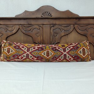 King Kilim Lumbar Pillow Cover: Turkish Handmade Bedding (12x47, 30x120 Cm)