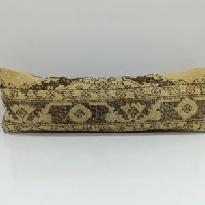 Bohemian Kilim Pillow Cover: Handmade Turkish Rug Lumbar Pillow (12x36)