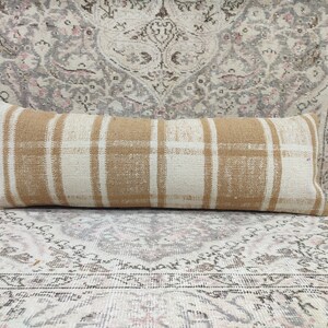 Traditional Antique Throw Pillow, Farm house Vintage Kilim Cushion Case, 12x36 Kilim Pillows Kilim Pillow Cover, Long Pillows, KD094