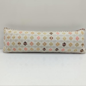 Bohemian Kilim Pillow Cover: Handmade Turkish Rug Lumbar Pillow 12x36