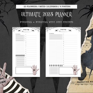 2023 Dated Planner for Outcasts - Wednesday - Daily weekly monthly planners  - ring bound planner bundle - Personal + Personal Wide Inserts