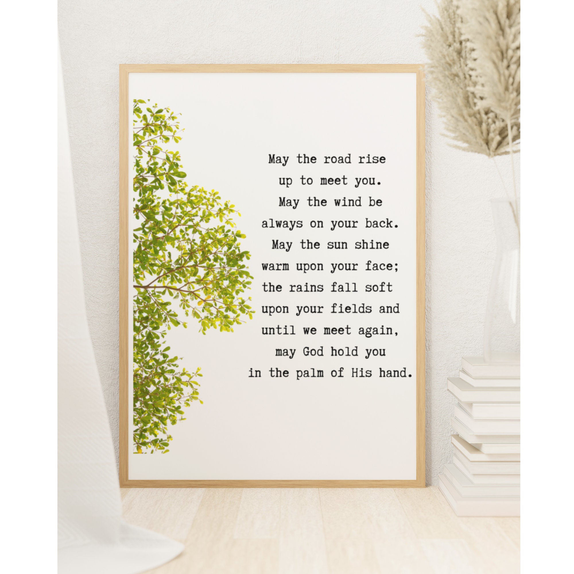 PRINTABLE Traditional Irish Blessing 1 May the Road Rise up to Meet You, Irish Prayer, Wall Art ...