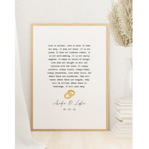 Regalo de boda personalizado, Bendición de matrimonio #3, Regalo de compromiso, Bendición cristiana, Votos matrimoniales