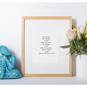 IMPRIMIBLE Bendición tradicional irlandesa #2 Que tengas la retrospectiva para saberlo, Oración irlandesa, Arte de la pared, Regalo de bodas, Regalo cristiano, Irlanda