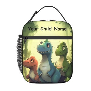 Sac à lunch isotherme imperméable pour enfant, sac de pique-nique dinosaures, sac isotherme d'extérieur pour enfants, sac à lunch personnalisé pour enfants